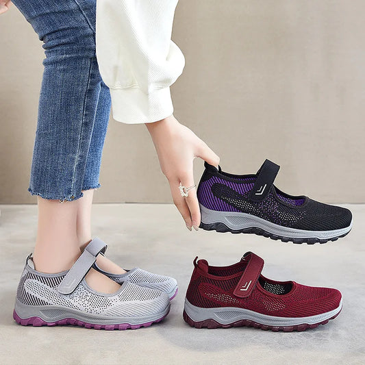 Women Sneakers Comfortable Mesh Ladies Flats Soft Platform Shoes Summer Breathable Woman Casual Walking Shoes Zapatos Mujer