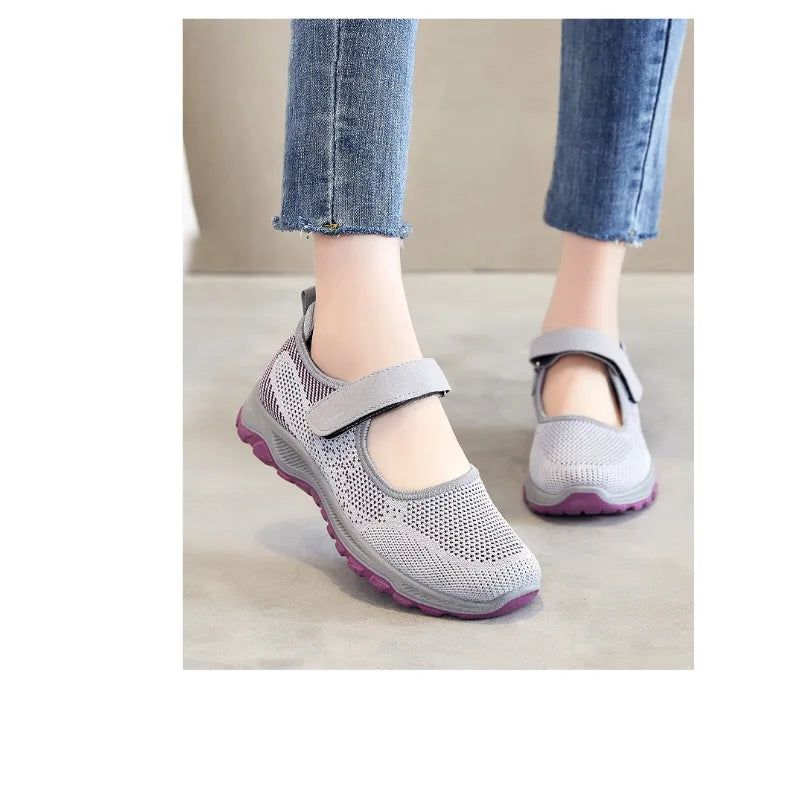 Women Sneakers Comfortable Mesh Ladies Flats Soft Platform Shoes Summer Breathable Woman Casual Walking Shoes Zapatos Mujer